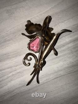 Vintage Sterling Mazer orchid Brooch