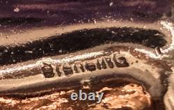 Vintage Sterling Silver GP Rhinestone Reindeer Brooch