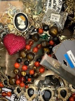Vintage To Modern 8 LB Earring Necklace Rhinestone Bracelet Brooch Bangle Lot