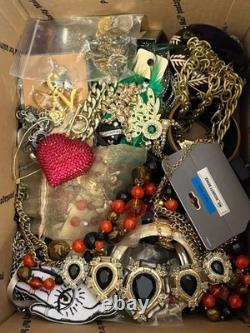Vintage To Modern 8 LB Earring Necklace Rhinestone Bracelet Brooch Bangle Lot