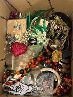 Vintage To Modern 8 LB Earring Necklace Rhinestone Bracelet Brooch Bangle Lot