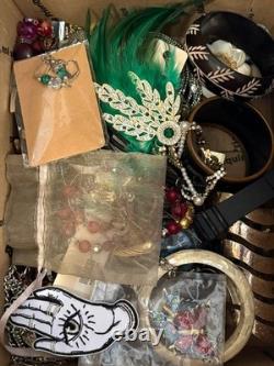 Vintage To Modern 8 LB Earring Necklace Rhinestone Bracelet Brooch Bangle Lot