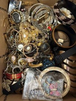 Vintage To Modern 8 LB Earring Necklace Rhinestone Bracelet Brooch Bangle Lot