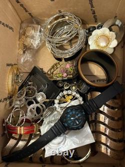 Vintage To Modern 8 LB Earring Necklace Rhinestone Bracelet Brooch Bangle Lot