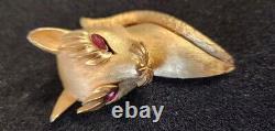 Vintage Trifari Lioness/Cat Brooch Pin