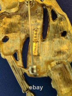 Vintage Trifari TM 1996 Signed Runway Designer Brooch King of Diamonds Jewelry