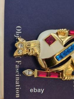 Vintage Trifari TM 1996 Signed Runway Designer Brooch King of Diamonds Jewelry