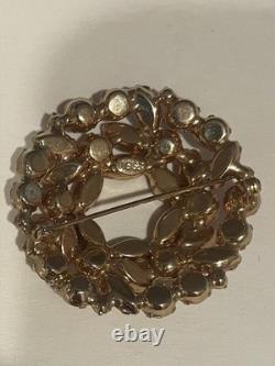 Vintage WEISS Brooch Rhinestone Chatons Marquis Aurora Borealis