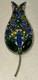 Vintage Weiss 4 Green & Blue Rhinestone Tulip Flower Brooch MCM 1950s 25g