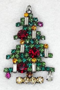 Vintage Weiss 6 Candle Christmas Tree Brooch, Book Piece