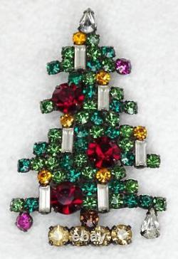 Vintage Weiss 6 Candle Christmas Tree Brooch, Book Piece