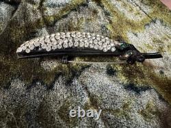 Vintage Weiss Pea Pod Brooch Rhinestones and Faux Pearls Signed