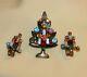 Vintage Weiss Rhinestone Candles Christmas Tree Brooch and Earrings Set