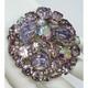 Vintage brooch Lavender Foiled RARE Multi color Juliana Rhinestone
