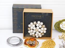 Vintage to Now Brooch Lot Figural Rhinestone Signed & Unsigned Brooches