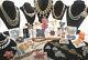 Vntg 38 Pc Lot High End Rhinestone Designer Costume Jewelry Brooches Necklaces &