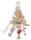 Vtg 1980s Kirks Folly Brooch Pin Cat Kitten Theme Christmas Tree Crystals Enamel