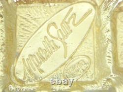 Vtg 1980s Trifari Brooch Marcella Saltz Art Deco Black Rhinestones Gold Tone