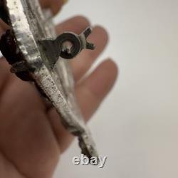 Vtg Antique Large Fruit Salad Brooch Pin Carved Stones DuJay Art Deco Estate