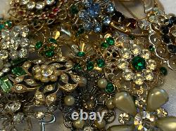 Vtg Brooch Lot Rhinestone Prong Set High Fashion Costume Jewelry Pins Coro