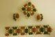 Vtg Crown Trifari Jewels of India Maltese Cross Bracelet Brooch Clip Earrings