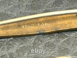 Vtg Gold Fill & Rhinestone Brooch Necklace Screw Back Pierced Earrings 61 Grams