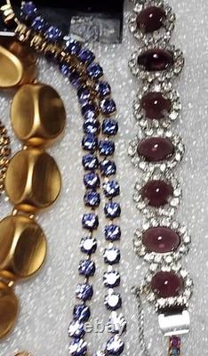 Vtg Jewelry Lot 19pc Swarovski Florenza Suzanne Bjontagard Kirks Folly C547