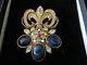 Vtg. Jose Maria Barrera Florentine Style Collectionfleur De Lis Broochnib