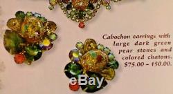 Vtg Juliana Easter Egg Book Necklace/brooch/bracelet/earrings+ Free Pair Ear 831