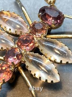 Vtg Rare D&e Juliana Vintage Rhinestone Dragonfly Pin Brooch