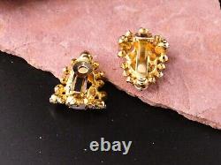 Vtg Schreiner NY Rare 3 Deminsional Layered Suspended Setting Brooch & Earrings