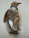Vtg Trifari Alfred Philippe Sterling Jelly Belly Rhinestone Penguin Brooch Pin