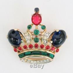 Vtg Trifari Crown brooch royal jewels Alfred Philippe pin