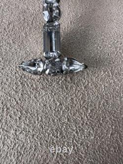 Vtg Unsigned Weiss Rhinestone Cocktail Glass & Shaker Brooch Pin Set Estate