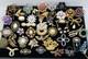 Vtg/now Brooch Pin Lot (41) Flowers Rhinestone Faux Pearl & More Gold/silvertone
