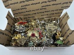 Vtg to Now 2.3 lbs Brooch Lot Signed Unsearched Untested Brooches Weiss Sarah