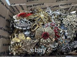 Vtg to Now 2.3 lbs Brooch Lot Signed Unsearched Untested Brooches Weiss Sarah