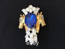 WONDERFUL Vintage 1954 HORSE LOVER'S Rhinestone BROOCH