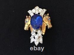 WONDERFUL Vintage 1954 HORSE LOVER'S Rhinestone BROOCH