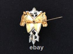 WONDERFUL Vintage 1954 HORSE LOVER'S Rhinestone BROOCH