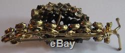 Wonderful Schreiner Vintage Crystal Rhinestone Dimensional Snail Pin Brooch