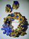 Wonderful Vintage DeMario NY Brooch & Earrings Set Shades Of Blue