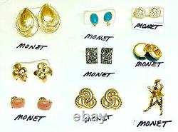 Wonderful Vintage Estate Jewelry Lot 36 Pc High End All Signed Trifari & Monet
